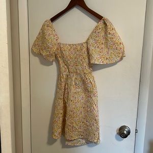 Floral dress with tie on back